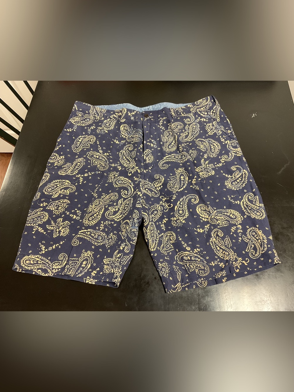 Vintage Polo Ralph Lauren Men's Navy Paisley Casual Shorts